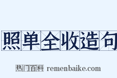 照单全收造句是什么意思的图片